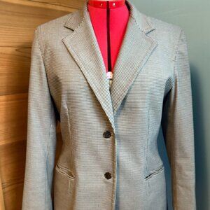 DKNY Houndstooth Two Button Blazer - 12